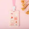 Funda protectora linda para tarjeta de autobús, insignia de tarjeta de comida para estudiantes, permiso de trabajo, certificado de control de acceso para exhibición en el campus, cubierta de tarjeta de fábrica, tarjeta de puerta