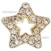 Nuevas joyas para uñas de estrella pentagrama hueco diamante tridimensional japonés accesorios de decoración de uñas de aleación al por mayor