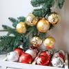 Decorações de Natal 6CM transparente bola de Natal feita à mão bola pintada bola de neve Decorações de árvore de Natal pendente transfronteiriço