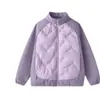 Nueva Chaqueta de Plumón Patchwork Otoño/Invierno 2026 para Niños Niñas Uniforme Escolar Capa Interior Cuello Alto Ropa de Abrigo Cálida Directo de Fábrica
