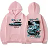 Talla Europea TransfronterizaSudadera con Capucha para Hombre Manga Initial D Hachiroku Cambio Derrape