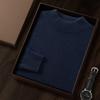 Suéter de cachemira de montaña con cuello alto para hombre, suéter de otoño e invierno de color liso, suéter holgado de talla grande, camisa informal de negocios cálida.