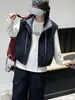Nuevo conjunto casual de otoño para niñas: sudadera con capucha, chaleco de cuadros con solapa, pantalones cargo con bolsillos, conjunto de tres piezas, pantalones largos para estudiante