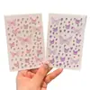 Adesivos de Borboleta Desenho Animado para Crianças com Diamantes, Adesivos de Rosto para Shows, Autoadesivos sem Cola, Adereços de Maquiagem para Apresentações de Palco de Meninas