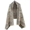 Bufanda Nueva de Importación de Otoño e Invierno del Fabricante, Bufanda y Chal Jacquard Paisley Suave Premium Europeo y Americano de Doble Uso