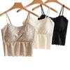 Camisola de Renda Novo Estilo Para Usar por Cima por Baixo Slim-fit Peça Única Roupa Íntima com Bojo Costas Bonitas Confortável Vazado Longo