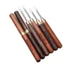 Cuchillo de té de palo de rosa de ébano Aguja de té Mango de madera Acero inoxidable Cuchillo de té Pu'Er Cono de té Accesorios para ceremonia del té Logo personalizable