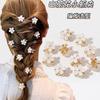 Pinza para el Cabello con Flequillo Dulce de Princesa Flor, Mini Pasador Lateral Exquisito, Accesorio para el Cabello para Sujetar Mechones Sueltos, Pequeño Adorno para el Cabello
