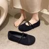 Zapatos Birkenstock Punta Redonda Todo Incluido Marrón Oscuro Suela Blanda Otoño e Invierno 2025 Zapatos Planos Zapatos de Bosque para Abuela Ropa Exterior de Ballet para Mujer