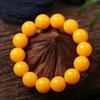 Pulseira de cera de abelha otimizada com miçangas, óleo de galinha do Báltico, pulseira masculina e feminina de mel antigo, pulseira masculina de âmbar, círculo único, jogo
