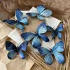 Accesorios para fotos: mariposa azul, mismo estilo que se ve en Xiaohongshu, disfraz para sesiones de fotos, autorretratos, creando un ambiente atmosférico, flores artificiales nuevas, accesorios artificiales