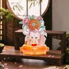 Caixa Surpresa Flor Espiritual de Nove Caudas Estilo Chinês Raposa Brilhante Figura Colorida Ornamento de Mesa Decoração de Mesa de Escritório Presente