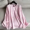 2026 Nuevo Jacquard Bordado Estilo Chino Nuevo Camisa de Punto Blusa Top para Vestir por Capas Mayoreo N2BT9397