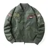 Nueva chaqueta de béisbol, chaqueta bomber para hombre, chaqueta estilo americano verde militar con cuello alto, chaqueta táctica de trabajo para hombre