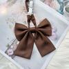 Pajarita estilo japonés JK para mujer, estilo universitario, decorativa, roja, para camisa de estudiante, de color liso, estilo plano, con cuello y flores