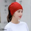 Gorro de punto de moda multipropósito delgado y transpirable, gorra de punta protector solar, verano, parte superior vacía, multifuncional, para mujer, con torsión, color sólido