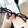 Nuevas gafas TR90 m con montura redonda y diseño de uñas, estilo retro, con patas de madera y antiluz azul, a juego para hombres y mujeres.