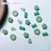 Novo estilo nacional Jade fivela de segurança acessórios de unhas verde gelado K9 broca de unhas novos acessórios de unhas comuns de bambu chinês