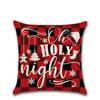 Navidad Popular Amazon Suministro Transfronterizo Funda de Almohada de Lino Decoración Sala de Estar Sofá Funda de Almohada Personalizada Estampada