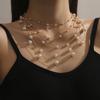 Collar dulce y fresco de oferta especial de Amazon, moderno y sencillo, con exquisita cadena con incrustaciones de perlas para mujer