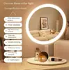 Espelho de maquiagem com luz LED popular e famoso na internet 2026, espelho de maquiagem portátil, uso doméstico