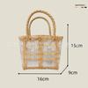 2024 Bolso Transparente Gran Capacidad Regalo Bolso de Paja Verano Cesta de Verduras Bolso de Mujer de PVC Personalizable
