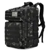 Mochila Tática Militar Popular 3P para Homens, Grande Capacidade para Acampamento ao Ar Livre, Caminhada, Montanhismo, Motocicleta, Mochila de Viagem 45L