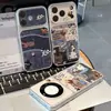 Funda de Teléfono Retro de Mezclilla Compatible con iPhone 16 Pro Max Funda para Teléfono Apple 17 Galvanizada Funda Blanda Instantánea Protección
