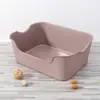 Caja de Arena Calefactable Pequeña para Gatos Cuadrada a Prueba de Salpicaduras Lado Alto Que Lanza Arena Pala para Arena de Gato Entrega Inodoro para Gatos