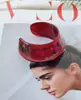 Estilo europeo y americano transfronterizo, pulsera abierta de brazalete ancho, redondo, de gran tamaño, multicolor, color gelatina, resina acrílica dinámica, joyería