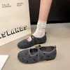 Zapatos de salón Mary Jane de corte bajo estilo ballet para mujer 2026 Otoño nuevos zapatos de noche estilo coreano para combinar con faldas de tacón plano zapatos para conducir