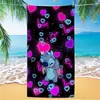 Toalla de Playa con Estampado de Stitch Lindo de Dibujos Animados y Anime, Toalla de Baño de Microfibra Secado Rápido Transfronteriza, Toalla de Playa Espesa