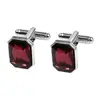 Aliexpress Amazon Transfronterizo Nuevo Rectangular Incrustado de Diamantes Cristal Azul Gemelos para Camisa de Hombre Traje Gemelos