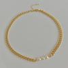 Collar de Perlas de Agua Dulce Estilo Coreano Simple Combinable Estilo Frío Cadena Metálica Barroca para Mujer Chapado en Oro Real