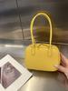 Togo Capa Superior Piel Vacuna Bowling Bowling Correa Larga para el Hombro Bolso de Axila para Mujer Diseño de Nicho Cuero Genuino Bolso de Mujer Bandolera de Un Hombro para Mujer