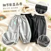 Nuevos estilos de primavera y otoño para exportación: Pantalones deportivos para niños, pantalones casuales y pantalones de chándal, adecuados tanto para niños como para niñas, de estilo coreano, diseñados para uso en exteriores