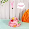 Juguete Popular para Gatos Torre para Gatos de Cuatro Niveles Placa Giratoria Autoentretenimiento Alivio del Aburrimiento Juguete Interactivo para Gatos Suministros para Mascotas