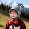 Chapéus Infantis para Outono e Inverno, Chapéus de Lã Tricotados Quentes e Espessos com Proteção para as Orelhas para Meninos e Meninas, Chapéus de Elfo Fofos à Prova de Vento