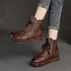 Botines de Piel Suave Otoño/Invierno 2026, Forro de Borrego, Planos, Cómodos, Antideslizantes, Zapatos Tipo Mom de Piel Suave para Mujer, Botas con Forro de Borrego, Transfronterizos