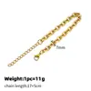 Pulsera de Acero Inoxidable con Galvanizado al Vacío de Oro de 18 Quilates, Estilo Europeo y Americano, Cadena Cubana Unisex, Accesorio de Mano Simple y Versátil, Joyería que No se Desvanece
