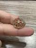 Liquidação Pingente de colar de ouro 14K simples com zircônia estrela de cinco pontas coração chave acessórios de joias DIY Pingente de pulseira
