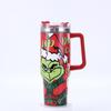 Transfronteiriço Halloween Natal 40oz copo de sorvete criativo 3d impressão alça Copo de carro dupla camada Vácuo Thermos copo