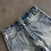 Jeans de Nuevo Estilo Otoño e Invierno Europeos y Americanos Transfronterizos, Lavados y Desgastados Retro Americanos, Pantalones Largos Únicos de Calle Nicho Modernos