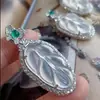 Ágata de Gelo Branca Natural Pingente de Buda de Gelo de Alta Qualidade Colar de Jade Banhado a Prata Corrente de Pingente de Buda Maitreya da Moda
