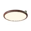 Lámpara de Techo para Dormitorio Estilo Medieval Americano Retro Color Nogal Espectro Completo Protección Ocular Lámpara Principal para Sala de Estar Lámparas de Alta Gama