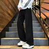 Pantalones Casuales Hombre 2026 Otoño Nuevo Rectos Deportivos Joggers Holgados Caída Larga Negros Cintura Media Sin