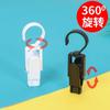 Preto e branco multifuncional casaco de plástico e chapéu meias de cortina clip clip chapéu clip com gancho giratório clipe forte