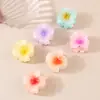 4cm Novo Clipe de Garra Pequeno em Formato de Flor Coração Petal Vendido Quente para Rabo de Cavalo Alto, Clipe Tiburón de Design de Nicho, Acessório de Cabelo Transfronteiriço para Mulheres