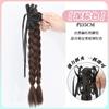 Peluca Nueva Estilo Chino Trenza Pinza Infantil Doble Cola de Caballo Lazo Retorcido Natural Perezoso Simulación Cola de Caballo Alta y Baja