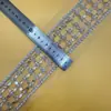 Novo Tecido de 6CM de Largura Bordado Étnico com Miçangas Acabamento de Lantejoulas Renda Acessórios de Borda para Roupas de Performance de Palco Fábrica de Origem